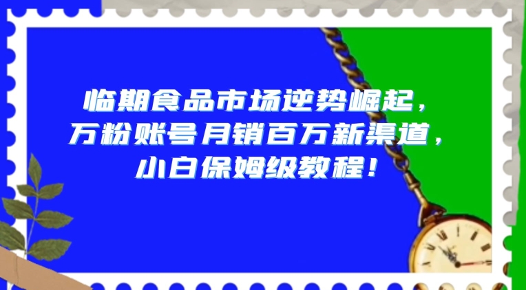 临期食品市场逆势崛起，万粉账号月销百万新渠道，小白保姆级教程【揭秘】 - 搞薯条网-搞薯条网