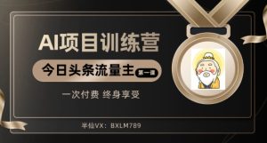 AI项目系列训练营(公众号流量主与今日头条篇)【揭秘】-搞薯条网