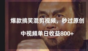 爆款搞笑混剪视频,百分百过原创,单日中视频播放收益800+【揭秘】-搞薯条网
