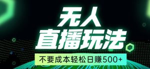 全网首发24年最新无人直播玩法,不需要成本,无需人力,一台电脑24小时为你工作-搞薯条网