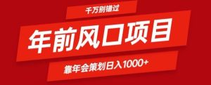 2024年前风口靠年会策划日入1000+今年千万别错过-搞薯条网