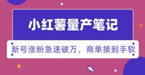 小红书量产笔记,一分种一条笔记,新号涨粉急速破万,新黑马赛道,商单接到手软【揭秘】-搞薯条网