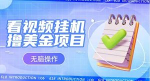 小白无脑项目,看视频挂机撸美金,观看越久收益越高-搞薯条网