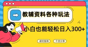 教辅资料各种玩法,小白也能轻松日入300+-搞薯条网
