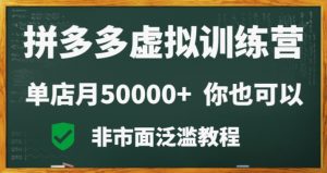 拼多多虚拟电商训练营月入30000+你也行,暴利稳定长久,副业首选-搞薯条网