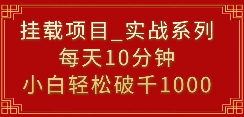 挂载项目，小白轻松破1000，每天10分钟，实战系列保姆级教程【揭秘】 - 搞薯条网-搞薯条网