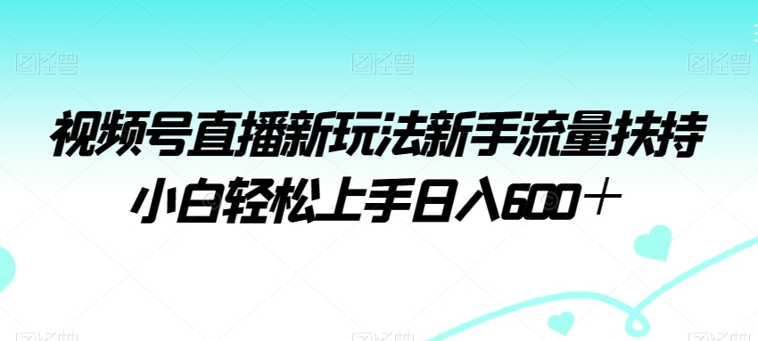 视频号直播新玩法新手流量扶持小白轻松上手日入600＋【揭秘】 - 搞薯条网-搞薯条网