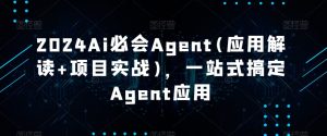 2024Ai必会Agent(应用解读+项目实战)，一站式搞定Agent应用-搞薯条网