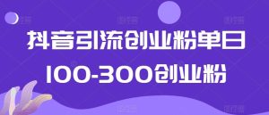 抖音引流创业粉单日100-300创业粉【揭秘】-搞薯条网