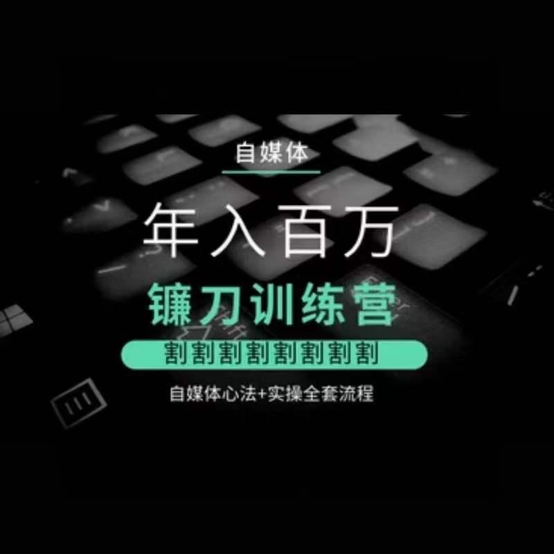 自媒体年入百万镰刀训练营，割割割割割割割割，自媒体心法+实操全套流程 - 搞薯条网-搞薯条网