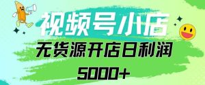 视频号无货源小店从0到1日订单量千单以上纯利润稳稳5000+【揭秘】-搞薯条网
