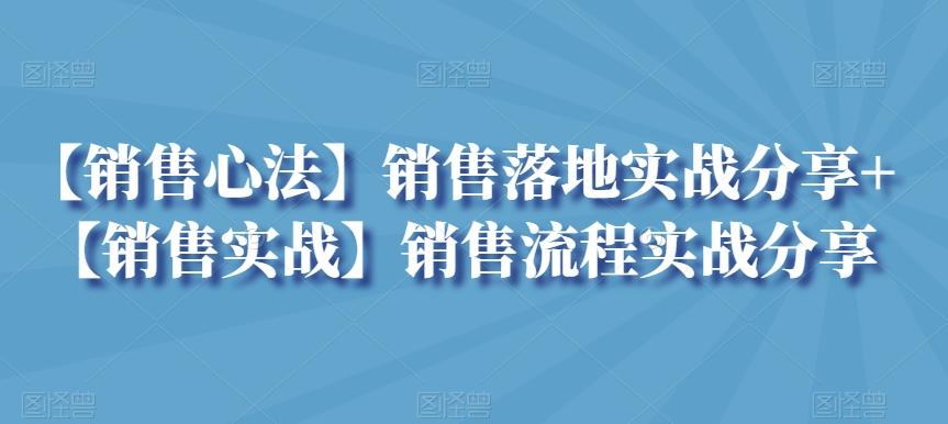 【销售心法】销售落地实战分享+【销售实战】销售流程实战分享 - 搞薯条网-搞薯条网
