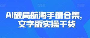 AI破局航海手册合集,文字版实操干货-搞薯条网