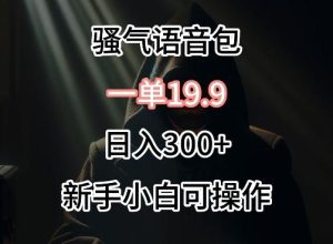0成本卖骚气语音包，一单19.9.日入300+【揭秘】-搞薯条网