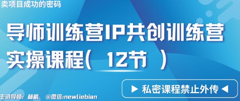 导师训练营3.0IP共创训练营私密实操课程(12节)-卖项目的密码成功秘诀【揭秘】 - 搞薯条网-搞薯条网