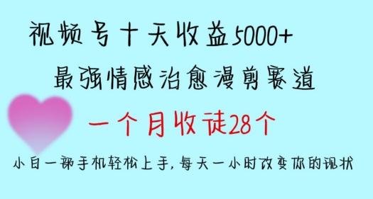 十天收益5000+，多平台捞金，视频号情感治愈漫剪，一个月收徒28个，小白一部手机轻松上手【揭秘】 - 搞薯条网-搞薯条网