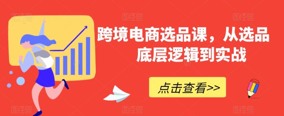 跨境电商选品课，从选品到底层逻辑到实战 - 搞薯条网-搞薯条网