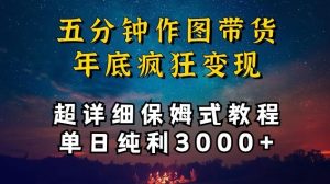 五分钟作图带货疯狂变现,超详细保姆式教程单日纯利3000+【揭秘】-搞薯条网
