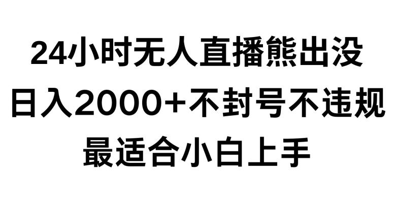 快手24小时无人直播熊出没，不封直播间，不违规，日入2000+，最适合小白上手，保姆式教学【揭秘】 - 搞薯条网-搞薯条网