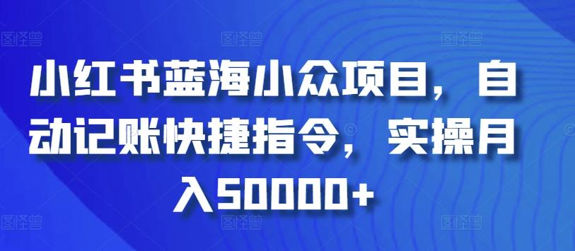 小红书蓝海小众项目，自动记账快捷指令，实操月入50000+【揭秘】 - 搞薯条网-搞薯条网
