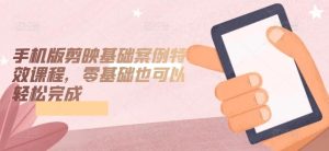 手机版剪映基础案例特效课程，零基础也可以轻松完成-搞薯条网