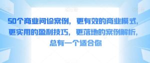 50个商业问诊案例，更有效的商业模式，更实用的盈利技巧，更落地的案例解析，总有一个适合你-搞薯条网