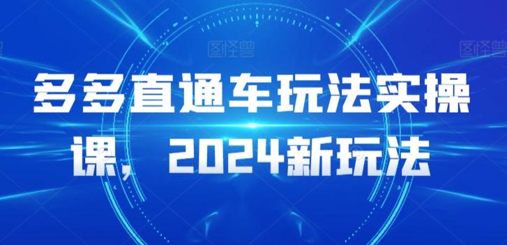 多多直通车玩法实操课，2024新玩法 - 搞薯条网-搞薯条网