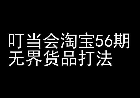 叮当会淘宝56期：无界货品打法-淘宝开店教程-森森项目库