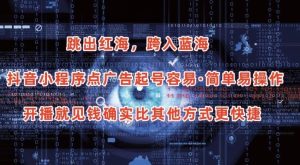 抖音小程序点广告项目，起号容易，简单易操作，开播就见有收益【揭秘】-搞薯条网