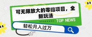 可无限放大的零撸项目,全新玩法,一天单机撸个50+没问题【揭秘】-搞薯条网