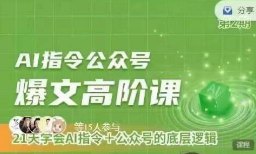 Ai指令公众号高阶课，学会ai指令+公众号的底层逻辑 - 搞薯条网-搞薯条网