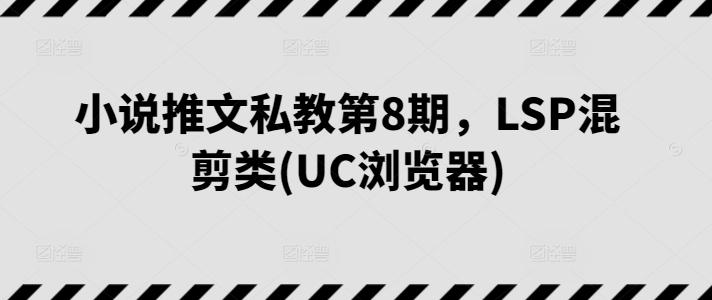 小说推文私教第8期，LSP混剪类(UC浏览器) - 搞薯条网-搞薯条网