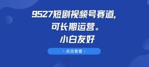 9527短剧视频号赛道,可长期运营,小白友好【揭秘】-搞薯条网