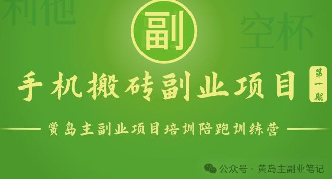 手机搬砖小副业项目训练营1.0，实测1小时收益50+，一部手机轻松日入100+-森森项目库