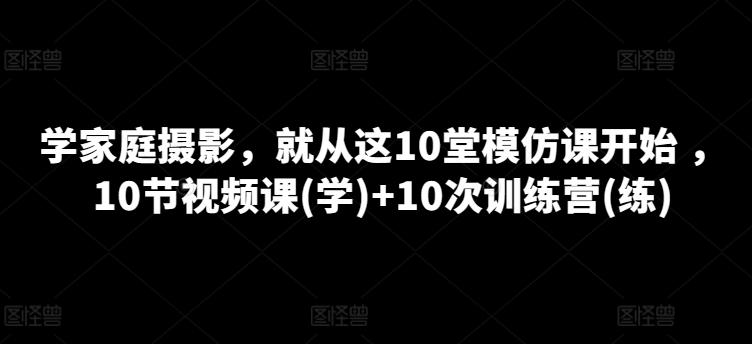 学家庭摄影，就从这10堂模仿课开始 ，10节视频课(学)+10次训练营(练) - 搞薯条网-搞薯条网