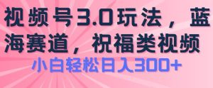 2024视频号蓝海项目,祝福类玩法3.0,操作简单易上手,日入300+【揭秘】-搞薯条网