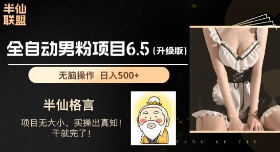 男粉项目6.5升级版，全自动男粉项目，日收入1K+【揭秘】 - 搞薯条网-搞薯条网