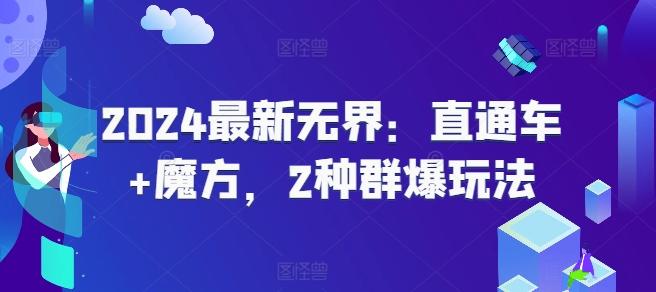 2024最新无界：直通车+魔方，2种群爆玩法 - 搞薯条网-搞薯条网