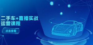 二手车+直播实战运营课程：直播推荐/短视频推荐/千川投放/直播全流程-搞薯条网