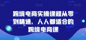 跨境电商实操课程从零到精通，人人都适合的跨境电商课-搞薯条网