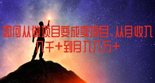 如何从做项目变成卖项目，从月收入几千到月入几万【揭秘】 - 搞薯条网-搞薯条网