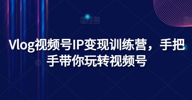 Vlog视频号IP变现训练营，手把手带你玩转视频号 - 搞薯条网-搞薯条网