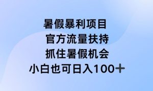 暑假暴利直播项目，官方流量扶持，把握暑假机会【揭秘】-搞薯条网