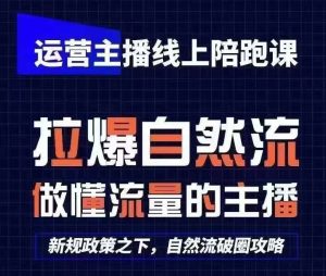 运营主播线上陪跑课，从0-1快速起号，猴帝1600线上课(更新24年7月)-搞薯条网