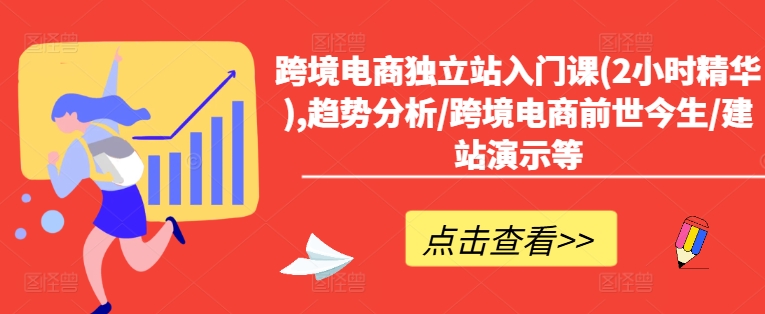 跨境电商独立站入门课(2小时精华),趋势分析/跨境电商前世今生/建站演示等 - 搞薯条网-搞薯条网