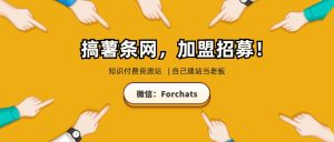知识付费资源网站加盟,自己当老板,每月躺赚入5000+(优惠中,名额有限)-搞薯条网