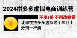 2024拼多多虚拟电商训练营 不s单 不改销量  做虚拟项目分一杯羹(更新10节-搞薯条网