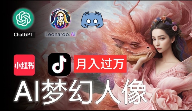 AI摄影梦幻人像：零基础也能月入过万的秘密【揭秘】 - 搞薯条网-搞薯条网