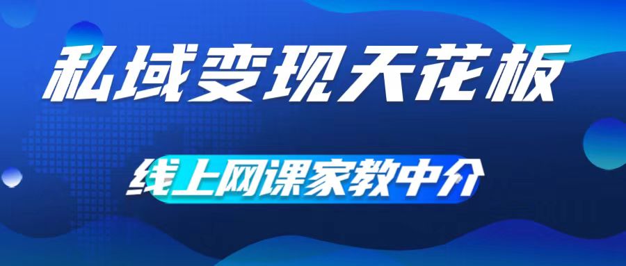 私域变现天花板，网课家教中介，只做渠道和流量，让大学生给你打工，0成本实现月入五位数【揭秘】 - 搞薯条网-搞薯条网