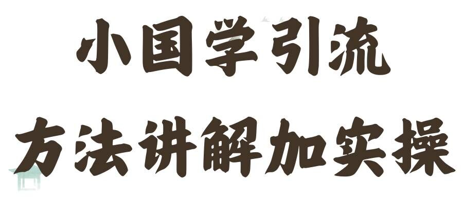 国学引流方法实操教学，日加50个精准粉【揭秘】 - 搞薯条网-搞薯条网